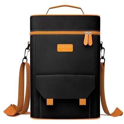 Premium Matero - Kit de yerba mate - Bolsa portátil de doble capa impermeable con 2 bolsillos para botellas de vino, para viajes, picnic, playa, camping