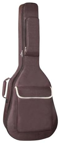 UJEDFHV Morbida Borsa Per Chitarra Zaino for chitarra acustica impermeabile da 36/38/39/40/41 pollici, spesso 12 mm, imbottito in cotone Oxford, morbido, borsa nera(40 41 Inch Coffee)