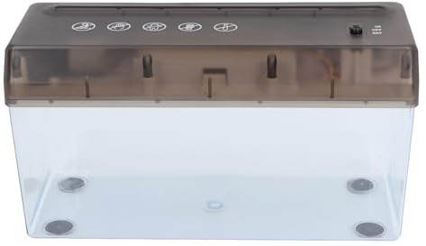 CHICIRIS Strip Cut Elektrisk Pappersförstörare Högeffektiv USB- eller Batteridriven A4-papperskärmaskin för Kontorsskola Hemmabruk med Plastlåda och Halkfria Mattor för Stabil Placering