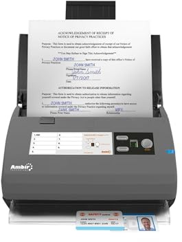 Ambir ImageScan Pro 830ix Sheetfed Scanner - 600 dpi Optical