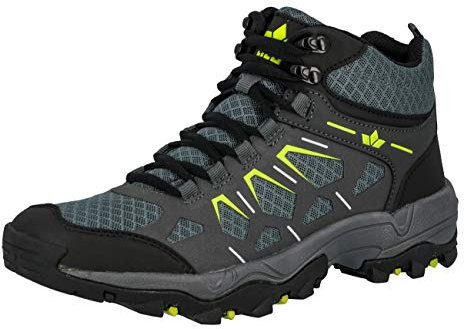Lico Sierra High Herren Trekking- & Wanderstiefel, Anthrazit/ Lemon, 45 EU