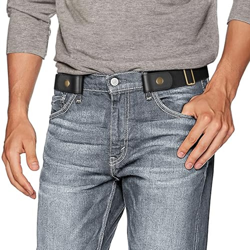 Ceinture sans boucle pour homme, ceinture élastique invisible, élastique, réglable, sans boucles, 3,51 cm de largeur, pour jeans, Für Hosengröße Size 100-155cm