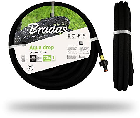Leaky Garden Irrigation System - Soaker Hose - Water-Saving Porous Pipe. Soaker Lawn & Garden Watering Hose (30m(with connectors))
