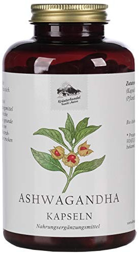 KRÄUTERHANDEL SANKT ANTON - Ashwagandha - 240 Kapseln - Hochdosiert mit 1950mg Ashwagandha Extrakt - Vegan, Laktose- und Glutenfrei - Deutsche Premium-Qualität