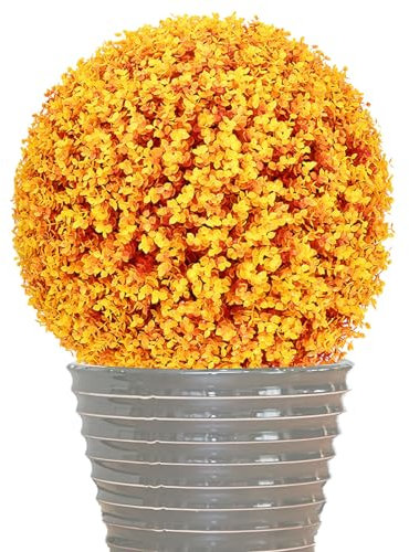 ATYUJKB Palla per Topiaria in Bosso 30cm, Foglie Verdi Buxus Finto Palla, Sfera Sintetica di Bosso Pianta Finta Esterni, Boxwood Foglia Falsa Realistica, Pianta Finta Grande