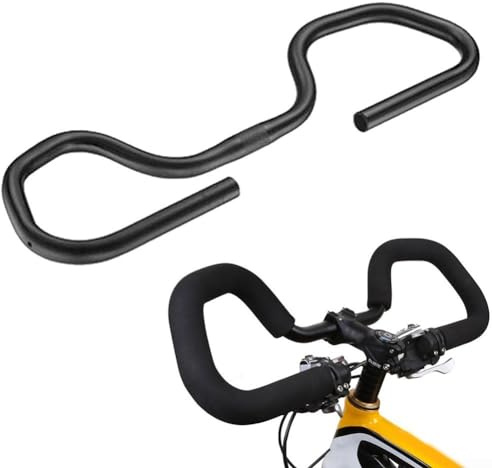 SPORTARC Guidon papillon de vélo en alliage d'aluminium avec deux poignées en éponge pour VTT, vélo de route (guidon de 31,8 mm + 2 poignées)