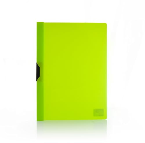 Bolsa 10 ud. Carpeta Dossier Clip-it con Pinza de Plástico que sujeta hasta 30 hojas - Tamaño A4 - Colorline (Verde)
