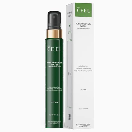 The Ceel Rosmarinwasser Tonic Spray für das Haarwachstum - Vegane Leave-In Scalp Hydration & Anti-Hair Loss Spray - Nicht fettende tägliche Behandlung für alle Haartypen - 100ml