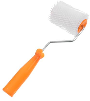 jojofuny Rouleau à Pointes Autonivelant 13 Mm En Composite Anti-bulles Pour Chape Peinture Revêtement De Sol, Démoussant Professionnel Léger, Pour Travaux De Sol,