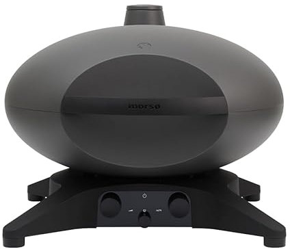 Morsø Forno EL Medio Elektrogrill – Grill elektrisch mit Grillrost aus Gusseisen, skandinavischer Lifestyle für Balkon, Terrasse und Garten, Anthrazit-Grau