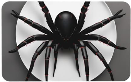 LXqlSS Tapis de bain imprimé araignée noire - Tapis de douche en terre de diatomite - Tapis de bain pour salle de bain - Séchage rapide