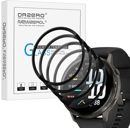 NEWZEROL 4 Stycken Skärmskydd Kompatibla med GRMN Venu 4 45 mm, [kantskydd] 3D-Kolfiberkantfolie Bubbelfri Högupplöst Repskydd