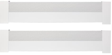 2PCS 4FT Baseboard Heater Cover with Left and Right Endcaps, Baseboard Radiator Covers for Replacing Old and Rusty Looking Electric and Baseboard Covers for Heaters
