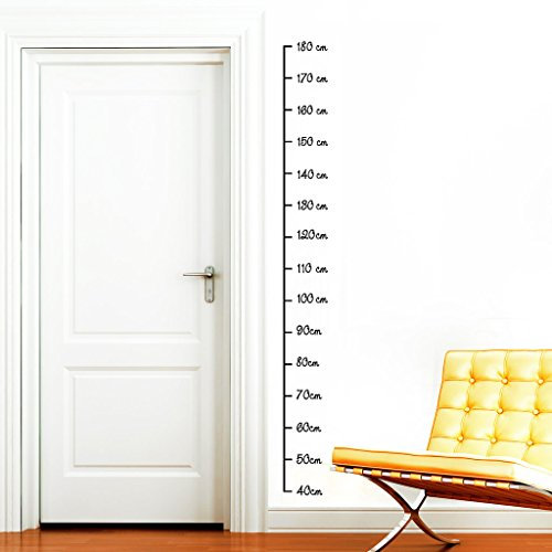 Wandtattoo Messlatte von Wandtattoo Loft 40 – 180 cm Kinderzimmer Aufkleber Wandaufkleber ohne Hintergrundfolie 30 Farben