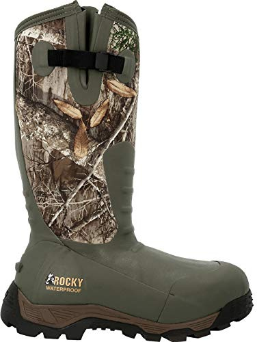 ROCKY Sport Pro Rubber 1200G Insulated Waterproof Outdoor Boot, Realtree Edge, Size 10(M)