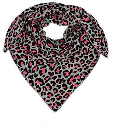 Zwillingsherz Sciarpa triangolare a forma di cuore gemellare in cotone – sciarpa di alta qualità con design Leo per donna, ragazzi e ragazze – tinta unita – XXL foulard da collo e da donna