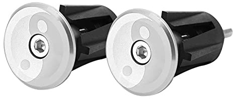 VGEBY1 Bike Handlebar Plugs, Aluminum Alloy Handlebar Grip End Plug Handle Bar Cap Stopper(Titanium)