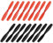 sourcing map RC Propeller 55mm CW CCW 2 Flügel Hauptrotoren Walkera QR Ladybird Quadrokopter Schwarz Rot 8 Paar