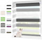 Wudomi Doppelrollo Klemmfix ohne Bohren Weiß-Grau-Anthrazit 65x130cm(BxH),Lichtdurchlässig und Verdunkelnd Duo Rollo,Klemmrollo Seitenzugrollo für Schlafzimmer, Badezimmer, Wohnzimmer Fenster und Tür