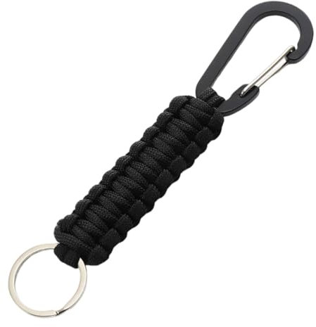 CENSIVI Schwarz Schlüsselanhänger - Geflochtenes Lanyard Schnellverschluss Schlüsselring Schlüsselband mit Schnalle für Unisex