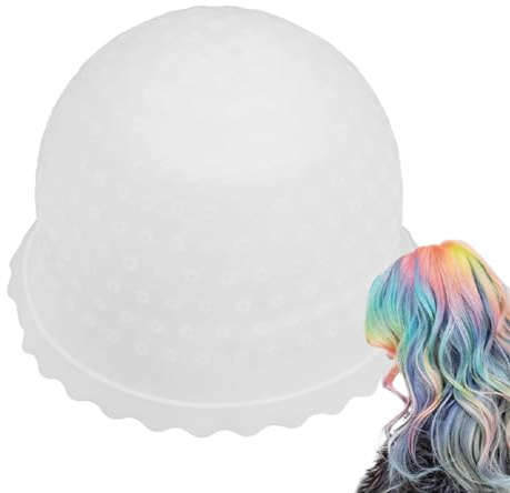 Tapa de silicona para resaltar el cabello, gorra de mechas reutilizable - Salón para colorear el cabello destacando la tapa de tinte con gancho para teñir el cabello herramienta de peluquería | Para
