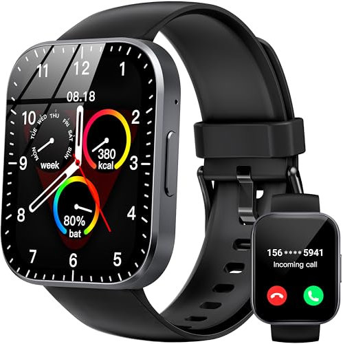 OUKITEL Montre Connectée Homme Femme, 1.91 HD Smartwatch avec Appel Bluetooth, Montre Connectee Sport Etanche IP68, 140+ Modes Sportifs avec Podometre/Sommeil/Cardiofrequencemetre pour Android/iOS