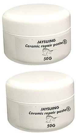 GALPADA 2 Pièces Kit De Réparation Céramique Pâte Blanche Pour Carrelage Éviers Douches Sols