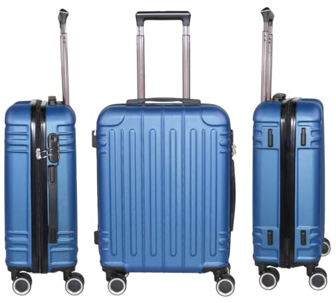 Genérico WSPack Maleta de Cabina 55x40x20 cm | Maleta de Mano ABS Rígida | con 4 Ruedas Dobles Giratorias 360° (Sky Blue)