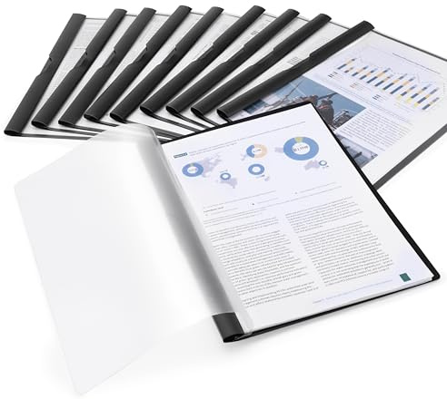 Rapesco 1828 ECO Klemmmappe, A4, Schwarz, 10 Stück