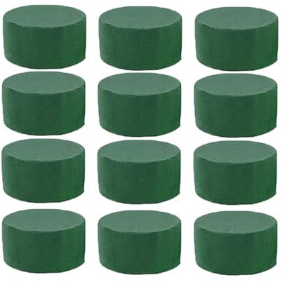 12 Piezas Espuma Floral Redond, Esponja Para Flores Naturales Artificiales, Bloques De Espuma Floral Seca Húmeda Para Clavar Flores, Para Decoración De Mesas Y Bodas