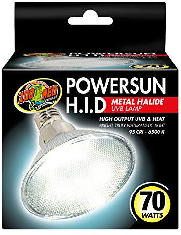 Zoo Med PUV-15E Powersun H.I.D Metal Halide UVB Lamp 70 W - High Output UVB und Wärme für Terrarien
