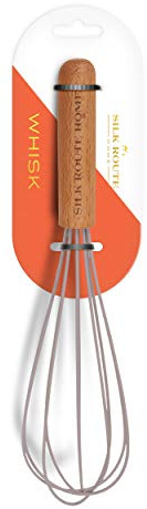 Silk Route Home Acacia Wood & Grey Silicone Whisk