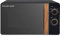 Russell Hobbs RHMM713B-N 17L 700w Scandi Compact Black Manual Microwave with 5 Power Levels, Wood Effect Handle & Dials, Timer, Defrost Setting, Easy Clean