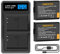 2X Shentec Batería LP-E10 1600mAh para Canon EOS Rebel T3 T5 T6 Kiss Kiss X50 X70 1100d EOS EOS 1200D EOS 1300D EOS 4000D EOS 3000D EOS 2000D