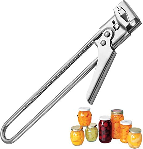 Apriscatole Regolabile, Apribottiglie Regolabile in Acciaio Inossidabile, Apriscatole a Mano in Acciaio Inox, Apriscatole Multifunzionale, per Cucina, Ristorante, Anziani, Donne, Bambino, Artrite