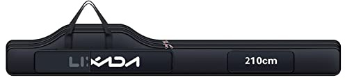 KOCAN Fishing Tackle Bag, 210cm Fishing Bag Portable Folding Fishing Rod Reel Bag Fishing Pole Gear Tackle Tool Carry Case Carrier Travel Bag Storage Bag Organizer