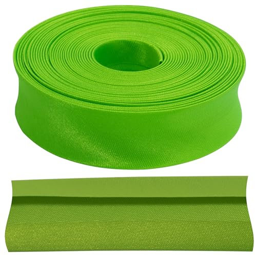 AERZETIX - C71903 - Cinta al sesgo fluorescente decorativo 4.5 metros x 18mm - color verde - en poliéster 100%