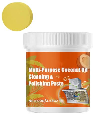 Pâte nettoyante et polissante multi-usages à l'huile de coco, pâte nettoyante pour ustensiles de cuisine, pâte nettoyante pour ustensiles de cuisine pour robinet, lavabo, carrelage (1pcs)