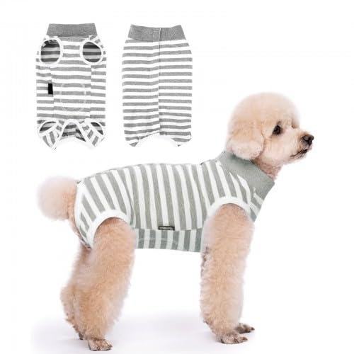 Amexo Traje de Recuperación para Perros, Después de la Castración Body Postoperatorio Perro Ropa Perro Grande Post Operatorio Protector de Heridas Abdominales para Perros Heridas (M)