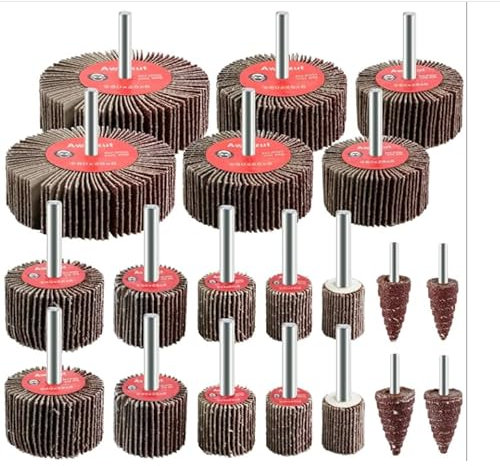 20PCS Abrasive Flap Wheel Sander Set,80 Grit Sanding Flap Wheels Set,Sandpaper Flap Sanding Polishing Wheel Sanding Discs for Drill Rotary Tool Polishing Grinding