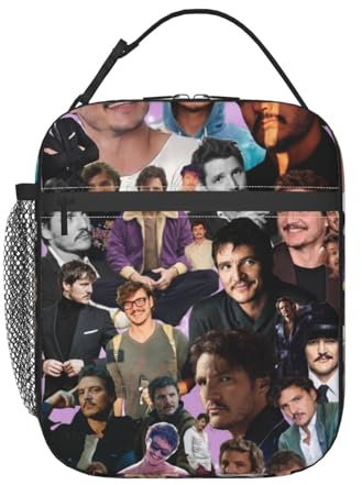 EZKYZTLW Pedro Star Pascal Isolierte Lunchtasche für Damen, Kühltasche, wiederverwendbare Lunchbox, Behälter für Arbeit, Büro, Reisen, Picknick