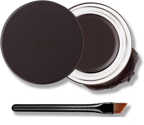 Waterproof Brown Gel Eyeliner, High Pigmentation and Smooth Application, Dual Function for Eyeliner and Brow, Clump-Free, Safe for Sensitive Eyes, Long-Lasting and Sweat-Proof