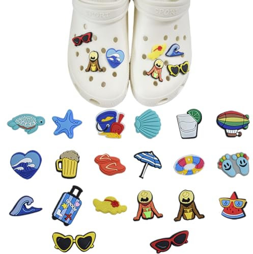 RAMGLYO 20er-Pack Kinder-Schuhdekoration, LKW-Auto-Schuh-Ornamente, PVC-Schuh-Ornamente, Zubehörnadeln, Dekoration für Jungen, Mädchen und Teenager