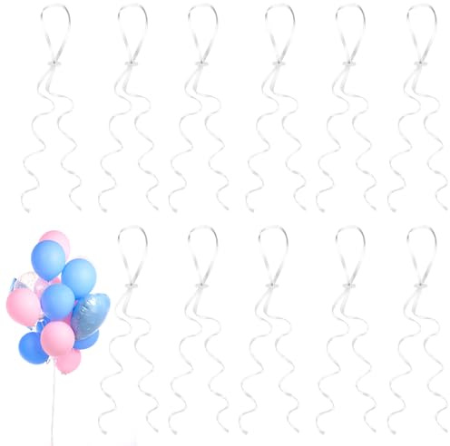 QGGTQG Chiusure per palloncini a elio con corda, 100 pezzi, colore bianco, chiusura per palloncini, ghirlanda con chiusura rapida, per matrimoni, Natale, feste di compleanno