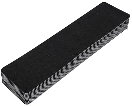 15 trappmattor förpackning, trappmatta, självhäftande, halkfria trappmattor, inomhus, trappmattor, trappsteg för barn, äldre och husdjur, 20,3 x 76 cm (svart)