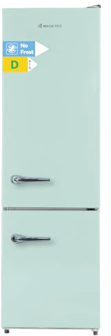 magictec MDRF250WE-RE Retro-Kühlschrank mit Gefrierfach | 179cm | 236L(168L/68L) | Total No Frost | Kühl-Gefrier-Kombination | Elektronische Steuerung | Türalarm | Matcha-Grün