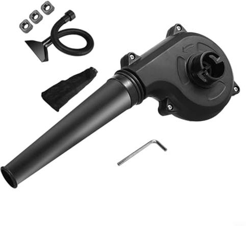 Tidevib Souffleur et aspirateur industriel électrique avec soufflage et aspiration, collecteur de poussière pour nettoyage des feuilles d'atelier et de jardin