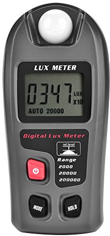 Asixx Medidor de Luz, Mt-30 LuxóMetro Digital Pantalla LCD Medidor de Luz Pruebas Ambientales Iluminómetro Digital Luminómetro para Fábrica, Oficina, Hogar, Etc