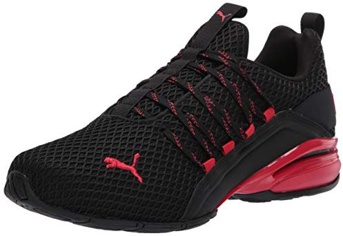 PUMA Herren Axelion Crosstrainer, Spark Black-high Risk Red, 43 EU
