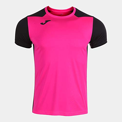 Joma Camiseta Manga Corta Record II Rosa flúor Negro, M